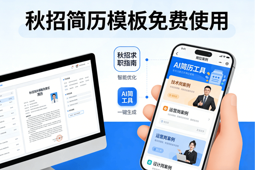 秋招的小伙伴看过来，简历模板随便用，还有不同岗位案例