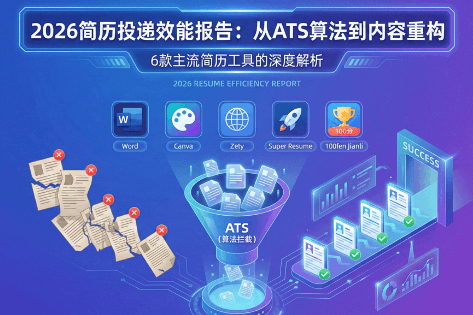 2026简历投递效能报告：从ATS算法到内容重构，6款主流简历工具的深度解析