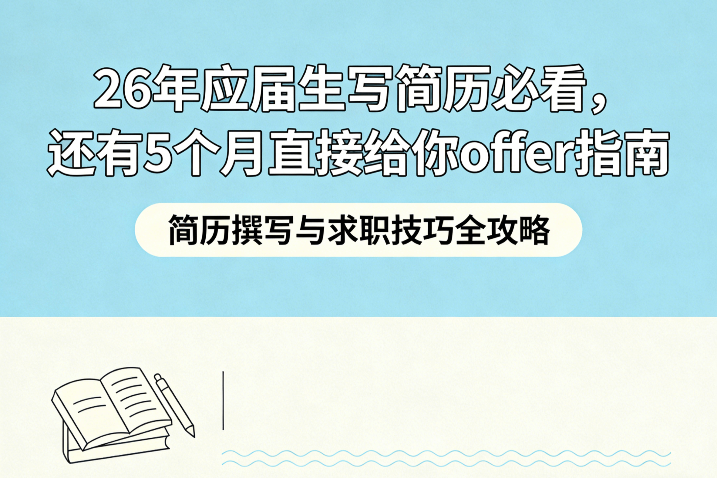 26年应届生写简历必看，还有5个月直接给你offer指南