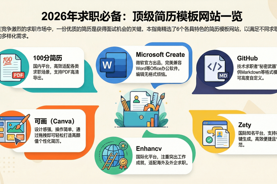 2026年简历模板上这6个网站
