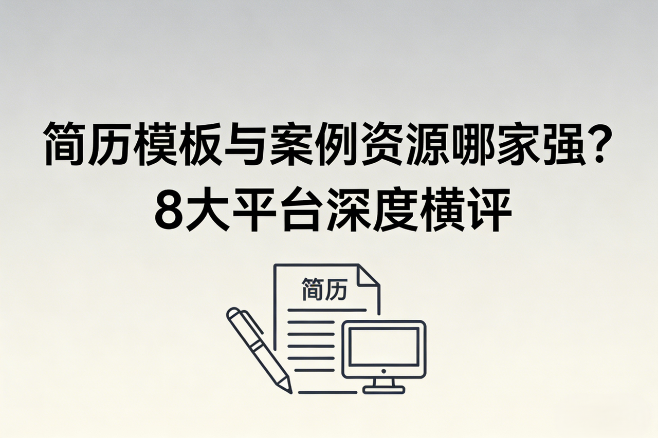 简历模板与案例资源哪家强？8大平台深度横评
