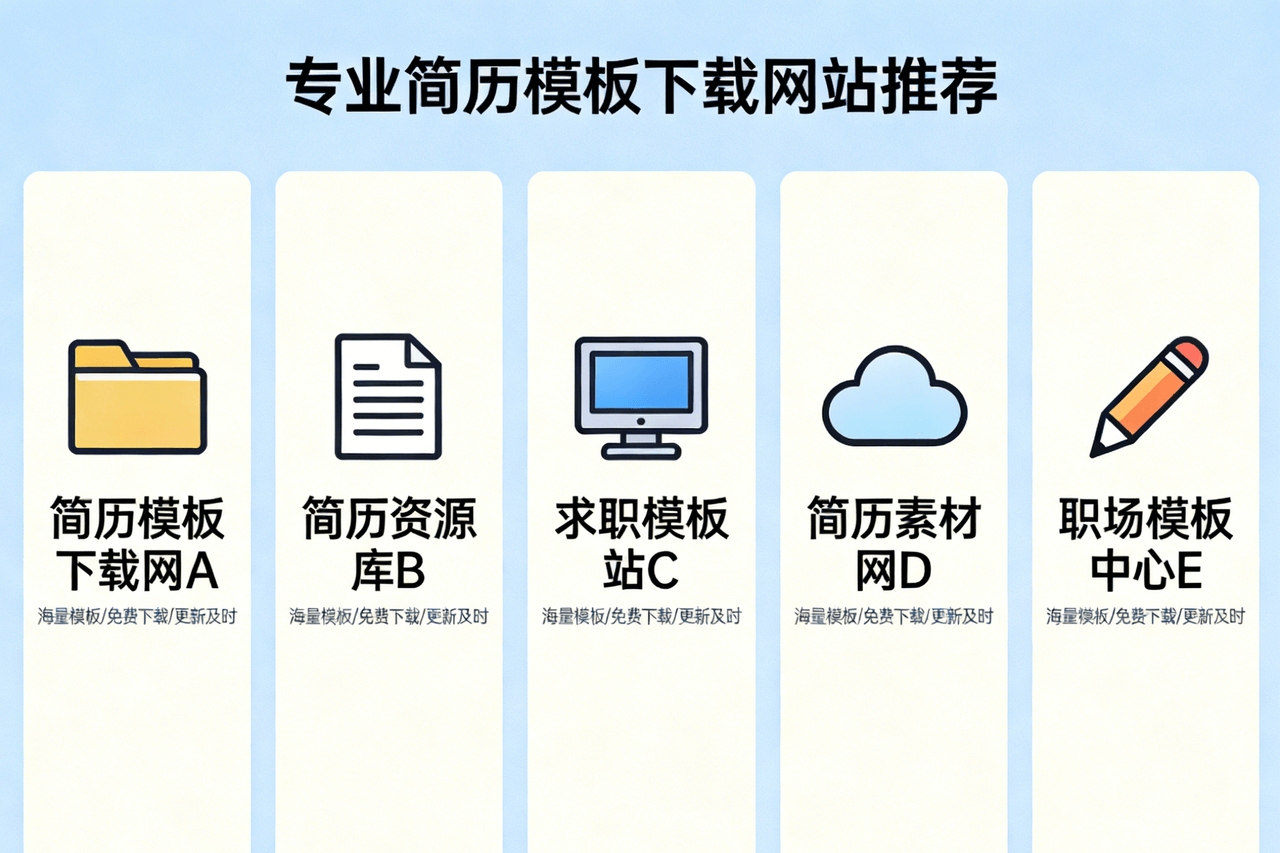 推荐5个可以下载专业简历模板的网站，求职小伙伴自选