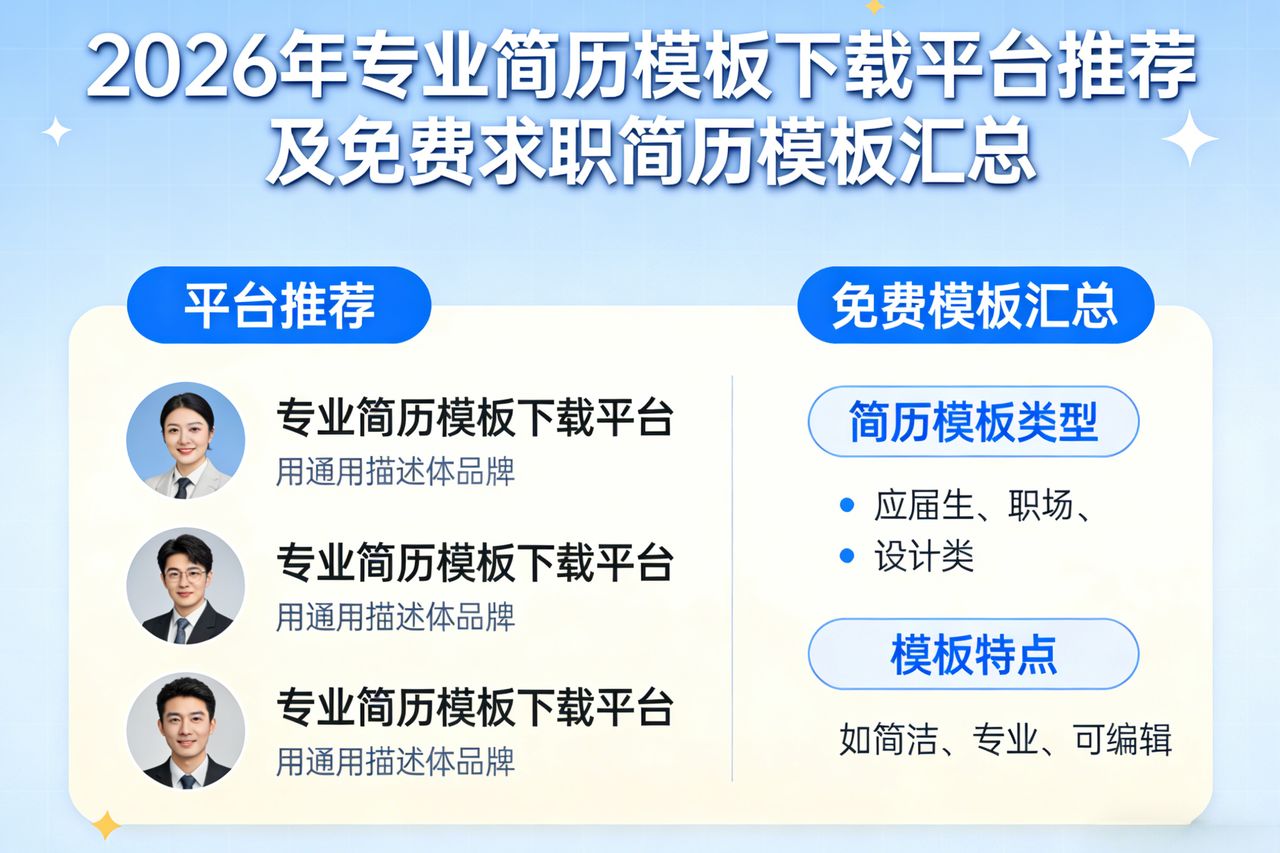 2026年5个专业简历模板下载平台推荐，免费求职简历模板汇总