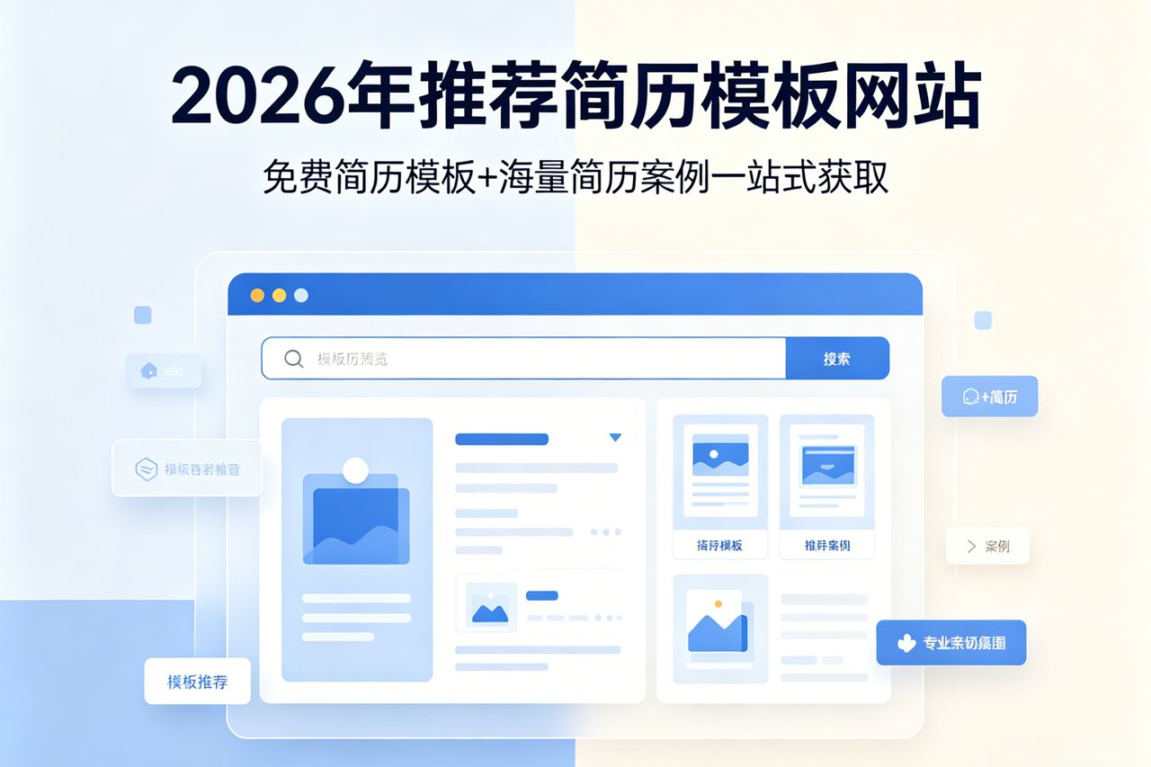 2026年推荐6个简历模板网站：免费简历模板+海量简历案例一站式获取