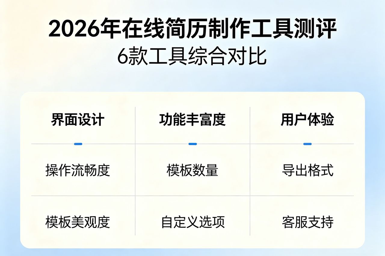 简历模板平台哪家强？2026年6款在线简历制作工具全面测评