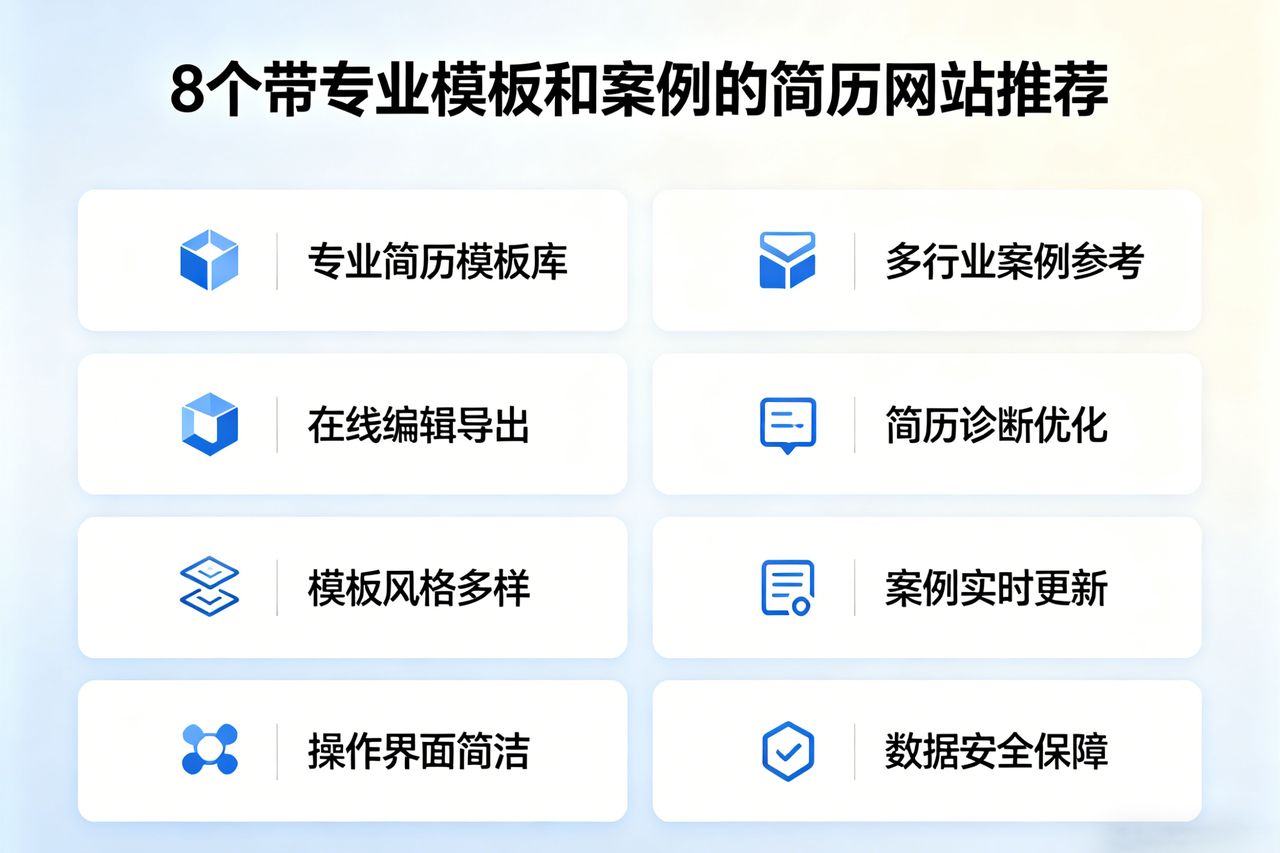 8个带专业模板和案例的简历网站推荐