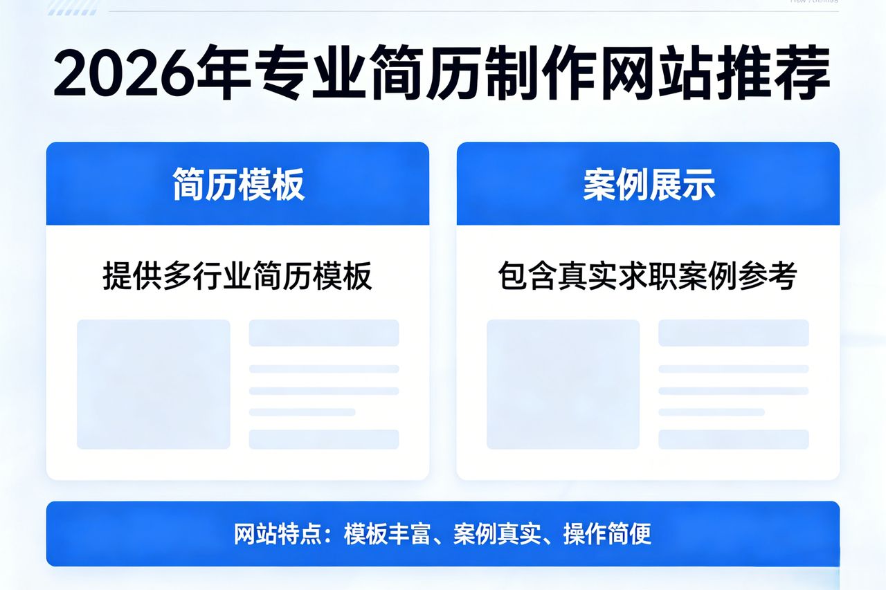 2026年10个既有简历模板又有案例的专业简历制作网站推荐