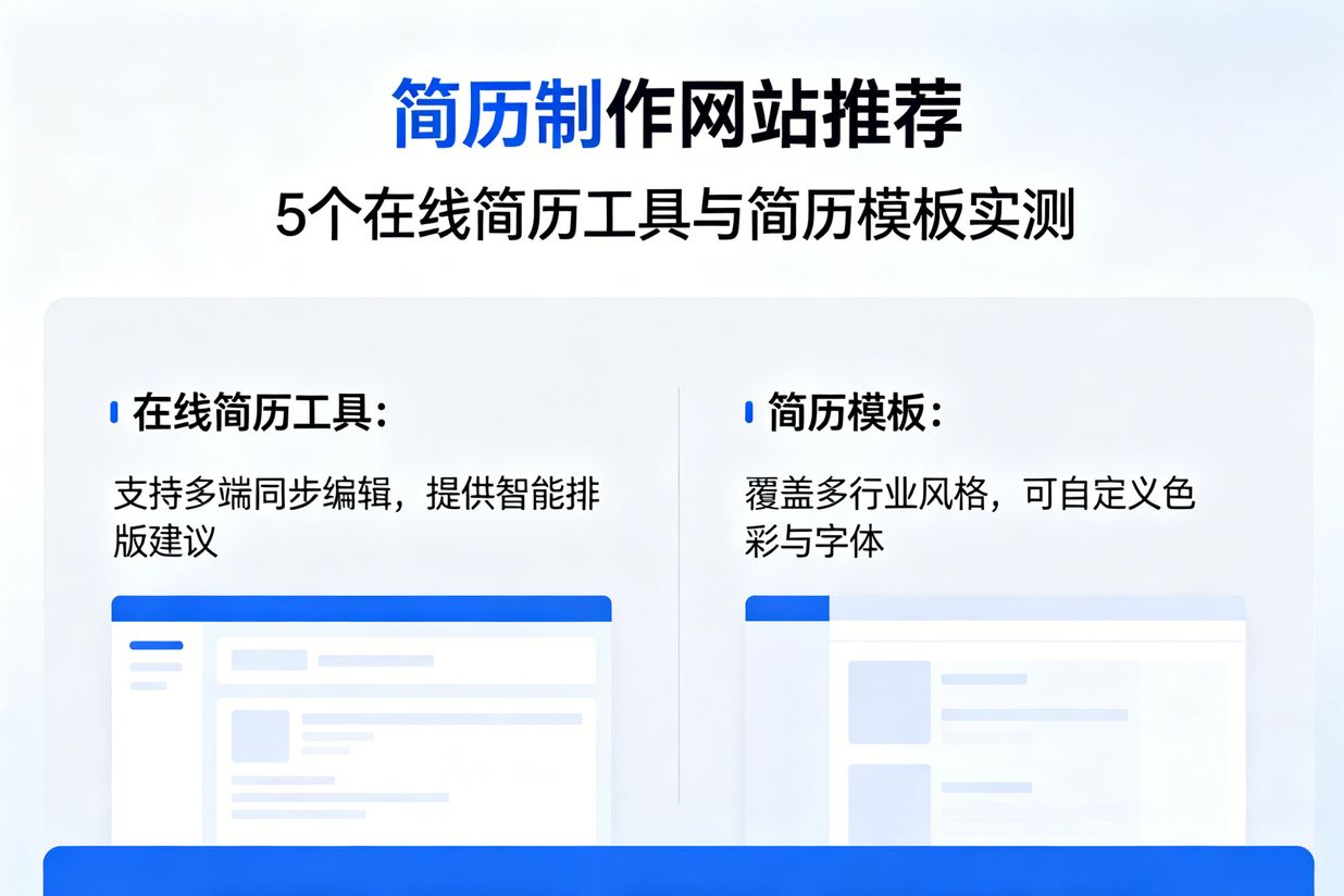 简历制作网站推荐：5个在线简历工具与简历模板实测
