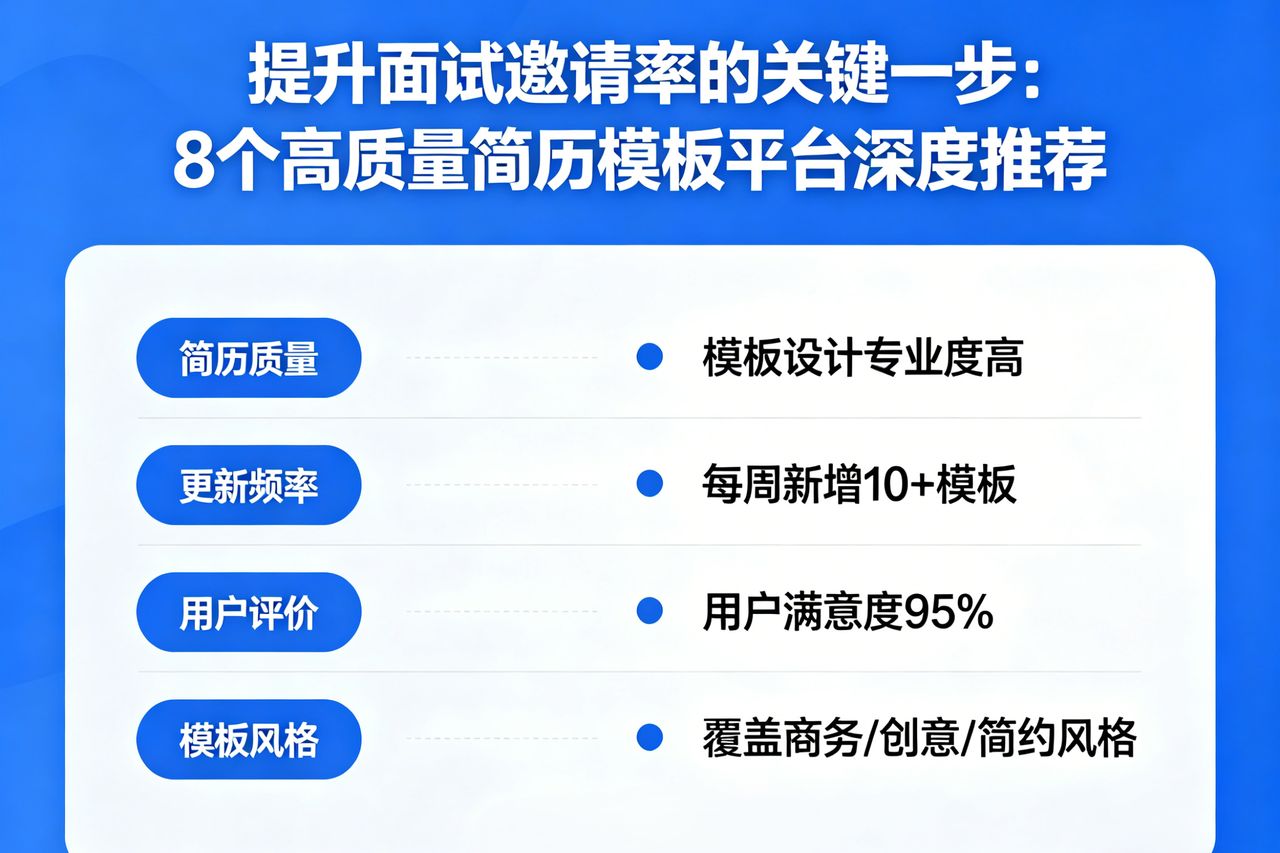 提升面试邀请率的关键一步：8个高质量简历模板平台深度推荐