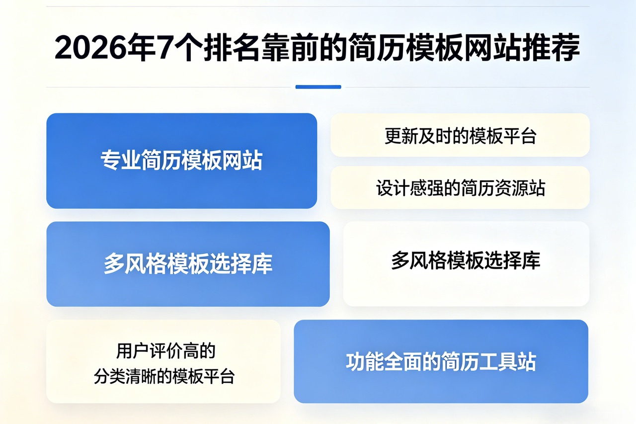 求职必备：2026年7个排名靠前的简历模板网站推荐