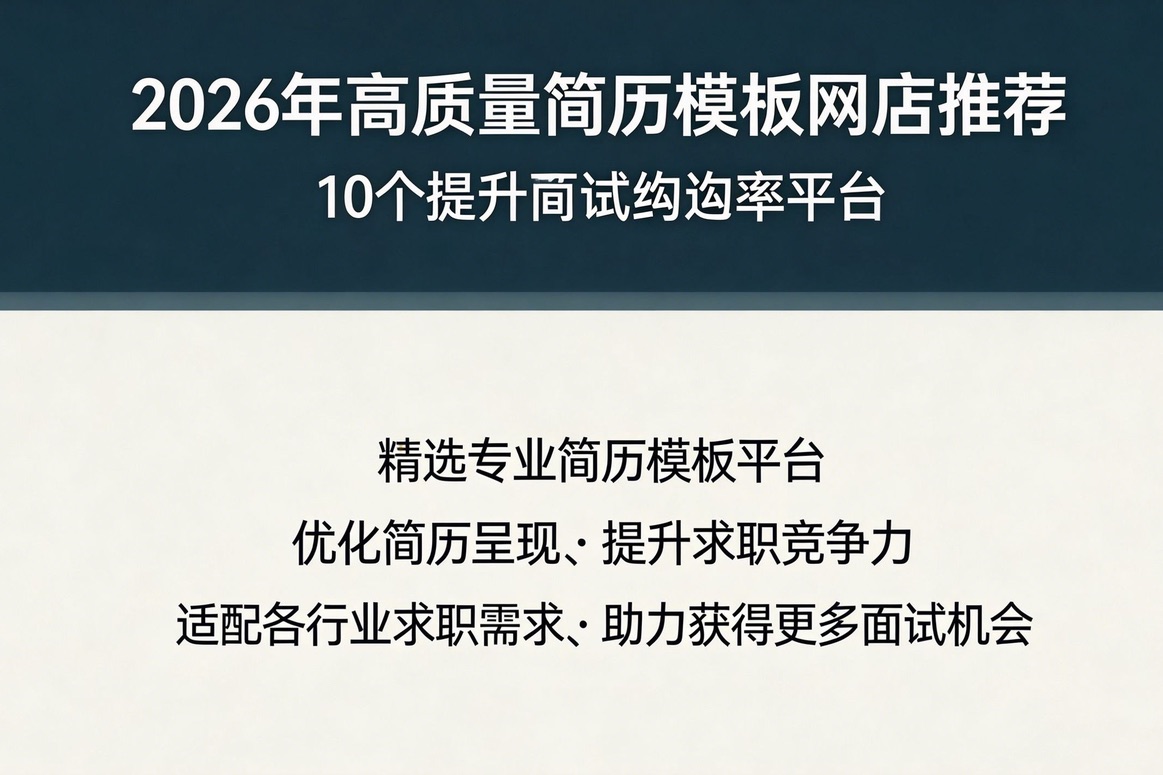 2026年高质量简历模板网站推荐：10个提升面试邀约率的平台